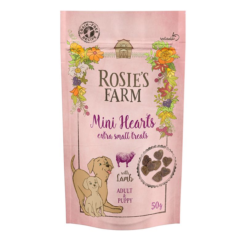 Rosie's Farm Snacks Puppy & Adult 'Mini Hearts' Lamm