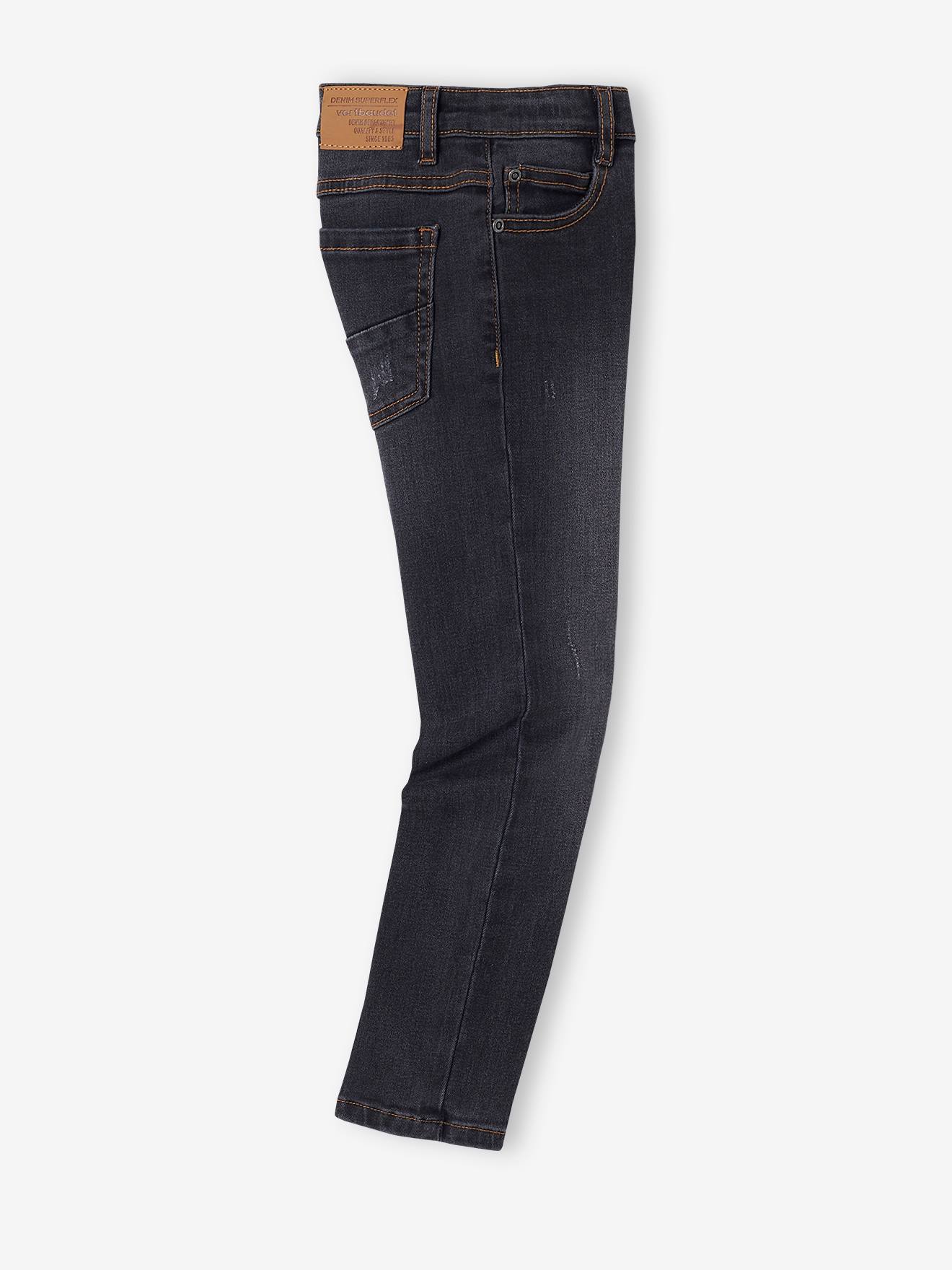 Jean slim Superflex garçon super extensible denim black