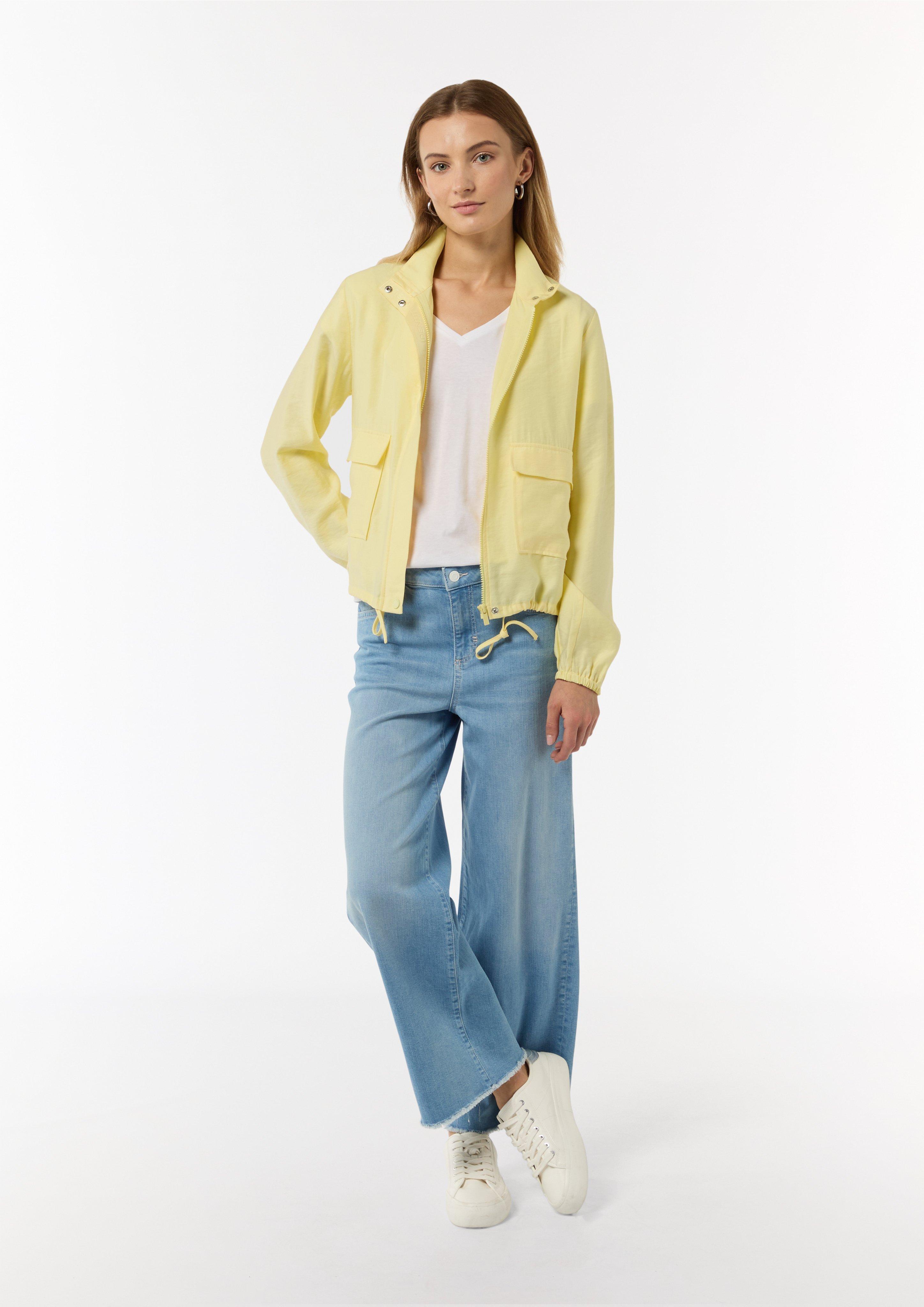 Windjacke aus Modalmix - helles zitrone