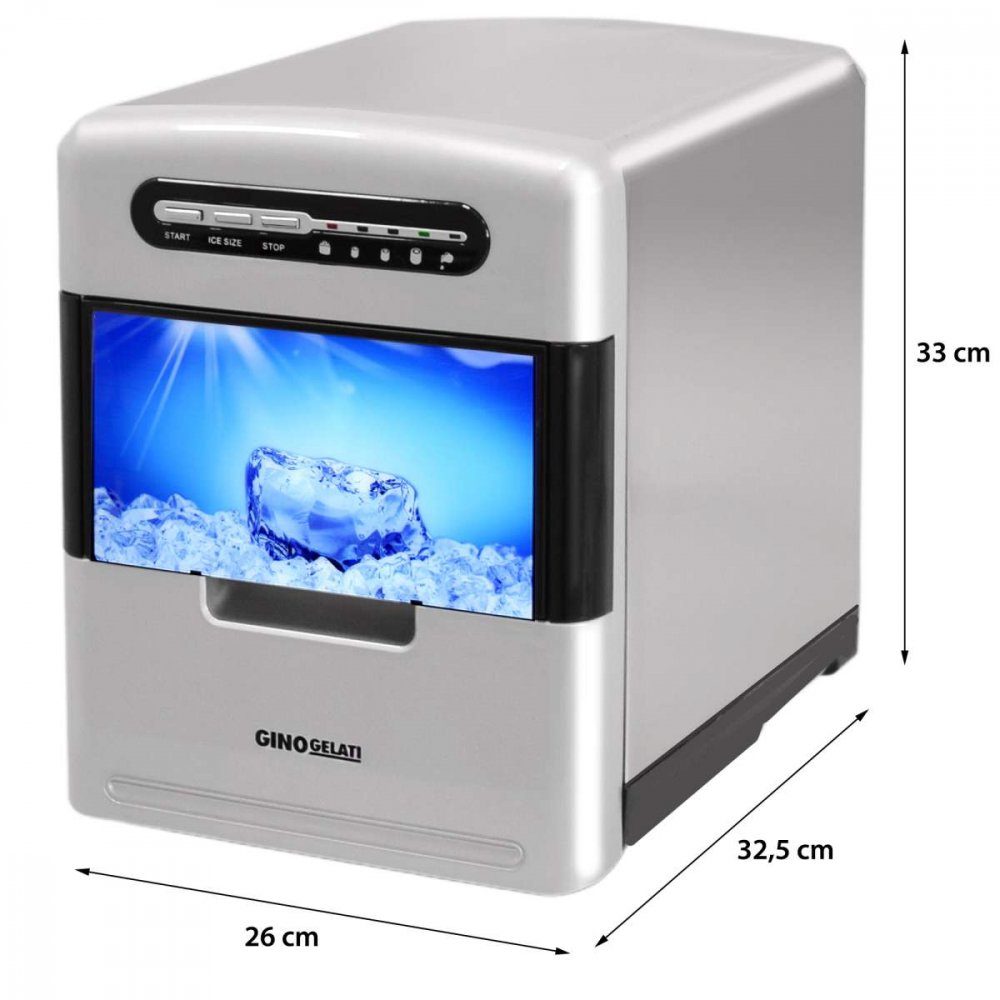 Syntrox Elektrischer Eiswürfelbereiter Syntrox Digitaler Edelstahl Eiswürfelbereiter mit Bedienfeld