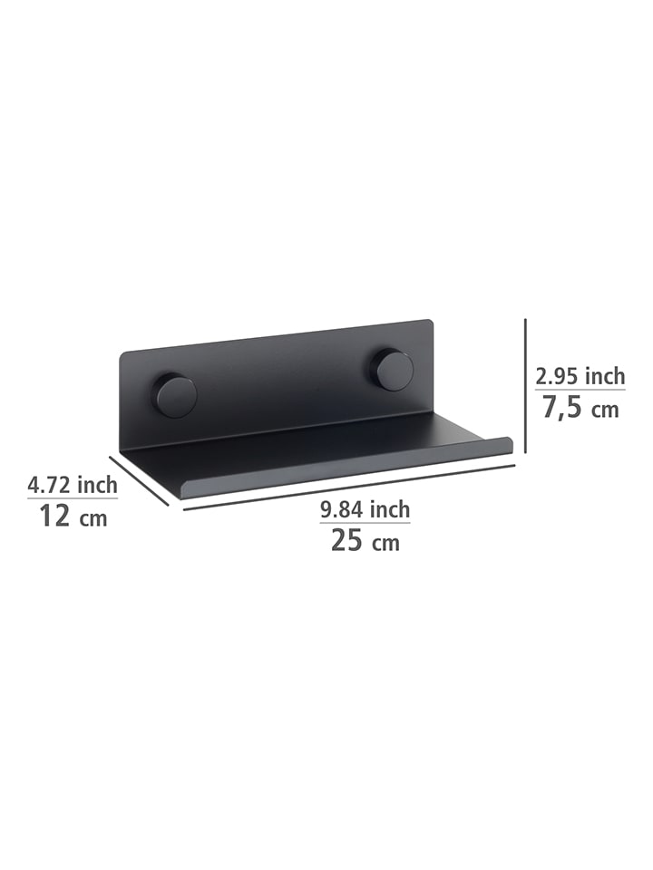 Wenko Küchenregal in Schwarz - (B)25 x (H)7,5 x (T)12 cm günstig kaufen onesize