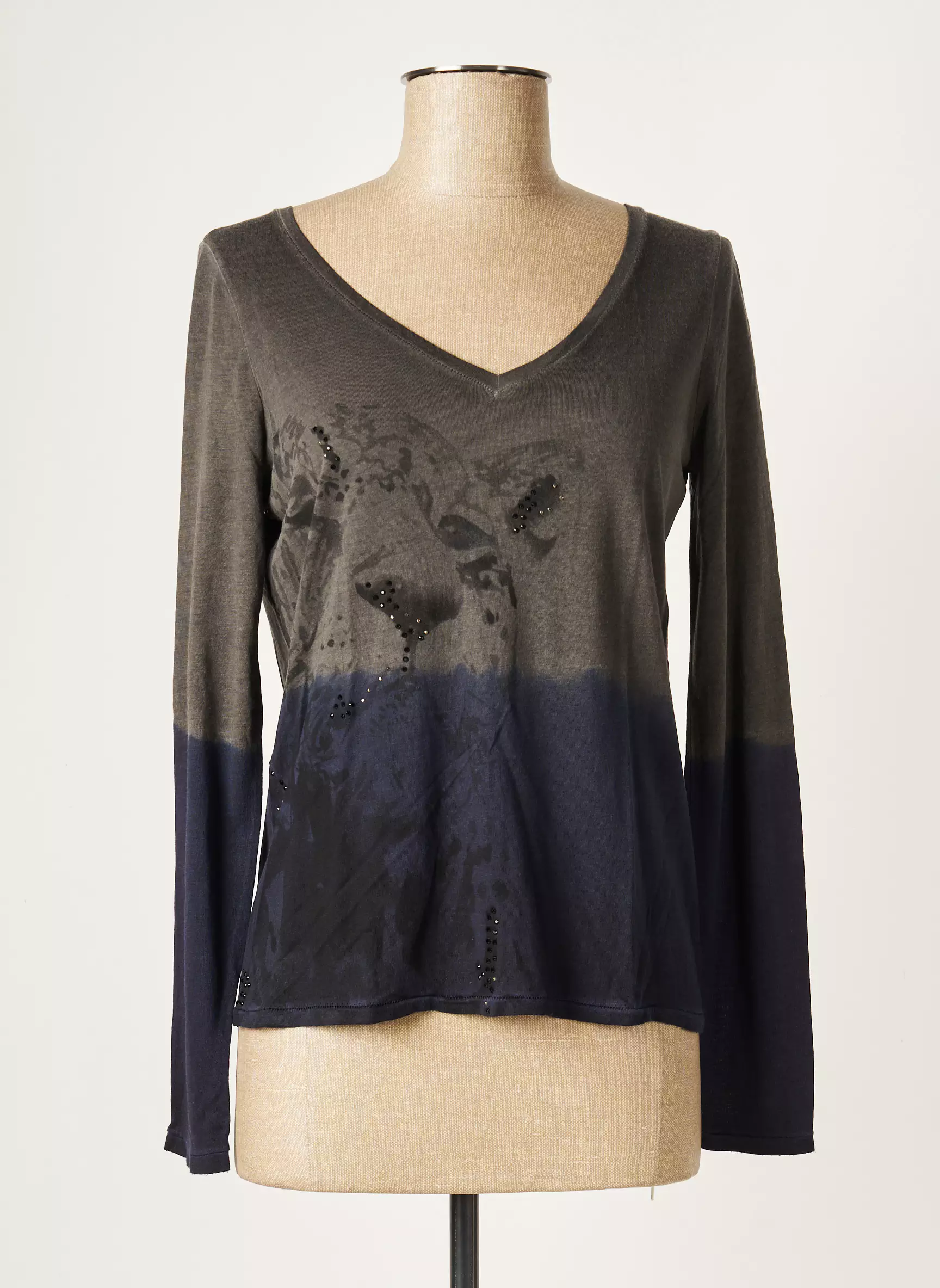 Huit Six Sept Tshirts Femme couleur gris