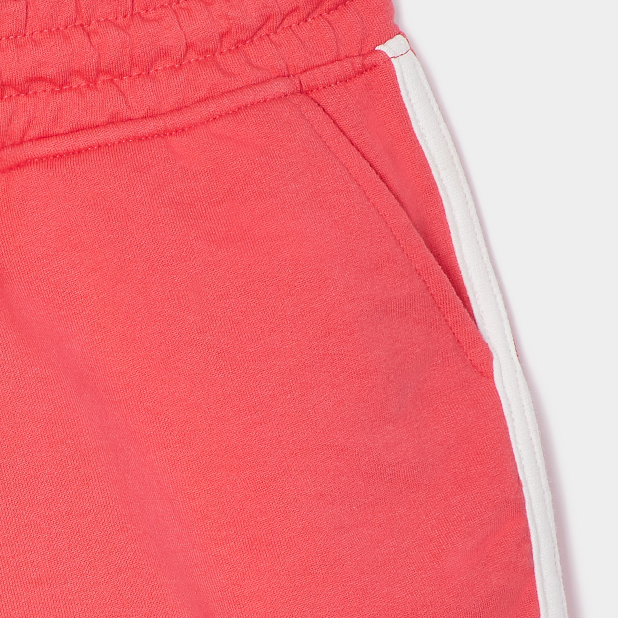 Jogging-Short droit taille élastiquée rose fushia fille | La Halle