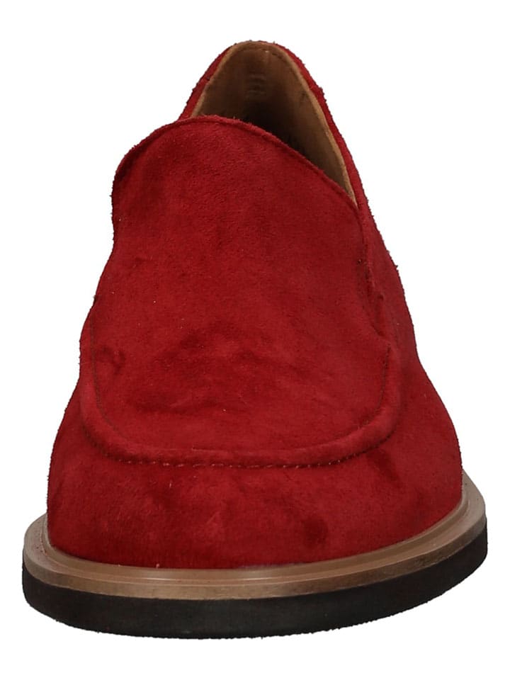 Paul Green Leder-Slipper in Rot günstig kaufen