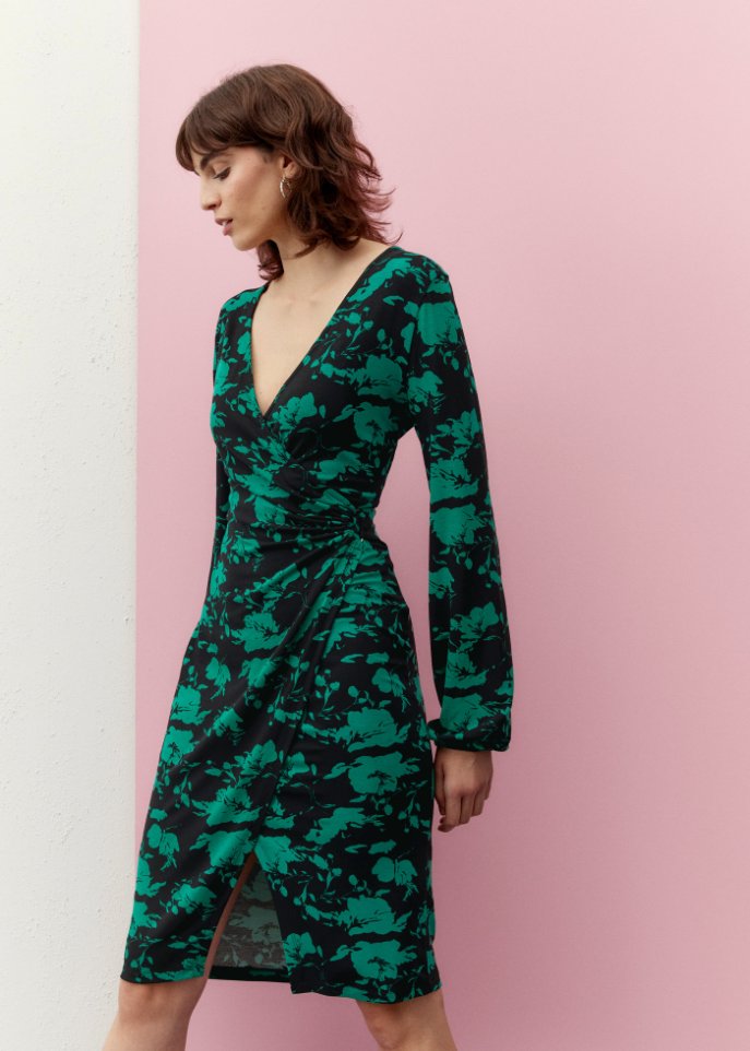 Kleid in Wickeloptik