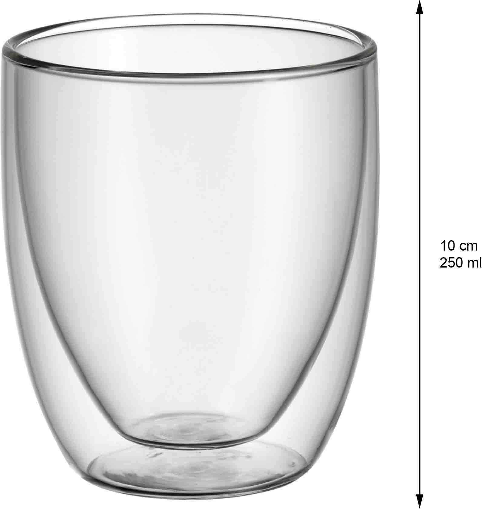 WMF Gläser-Set Kult Coffee, Glas, doppelwandige Ausführung mit Thermoeffekt