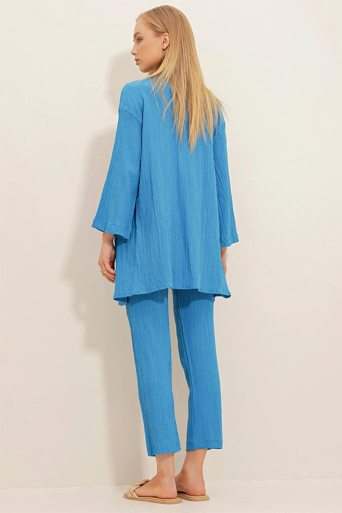 Trend Alaçatı Stili  Zweiteiler - Blau - Regular Fit