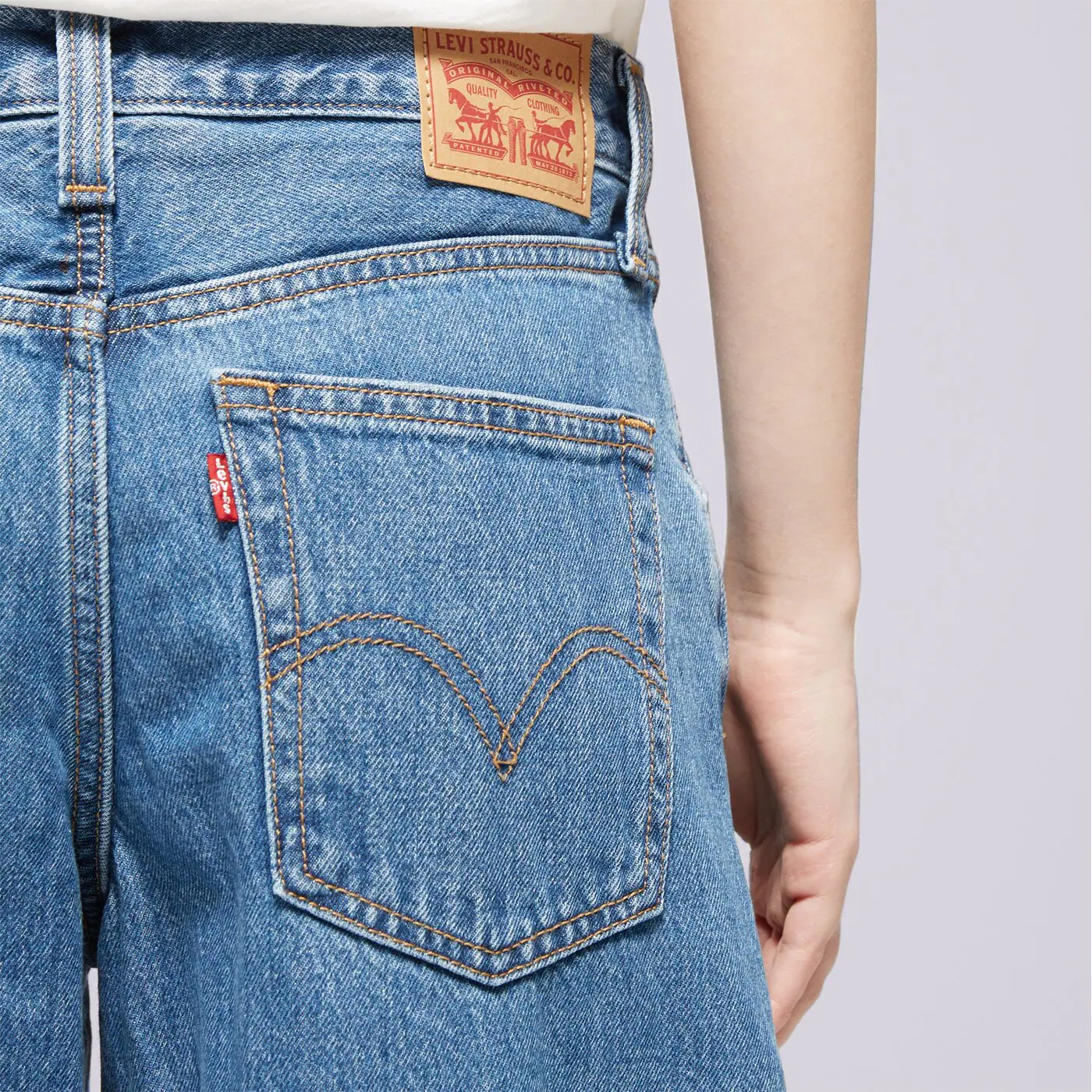 LEVI'S HOSE 94 BAGGY WIDE LEG MED. INDIGO Dunkelblau