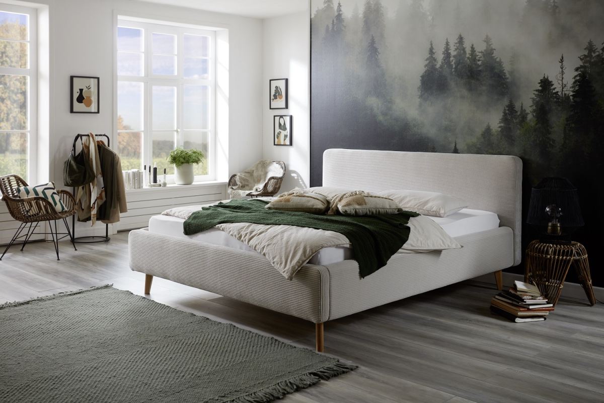 Meise Polsterbett Mattis Cord Beige 180 x 200 cm