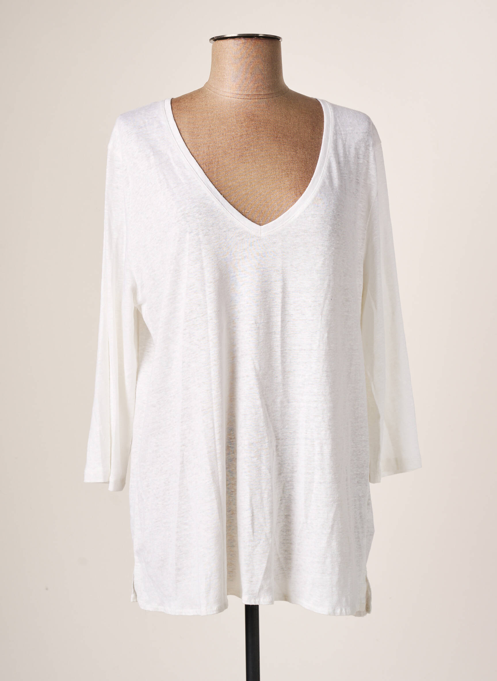 Majestic Filatures Tuniquemanchelongue Femme couleur blanc