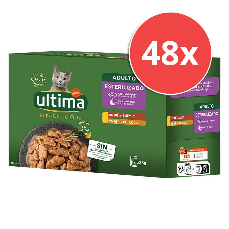 Sparpaket Ultima Cat Fit & Delicious 48 x 85 g zu