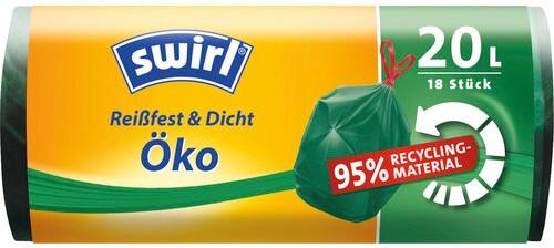 Swirl Müllsack Schwarz 20 L 18 Stück
