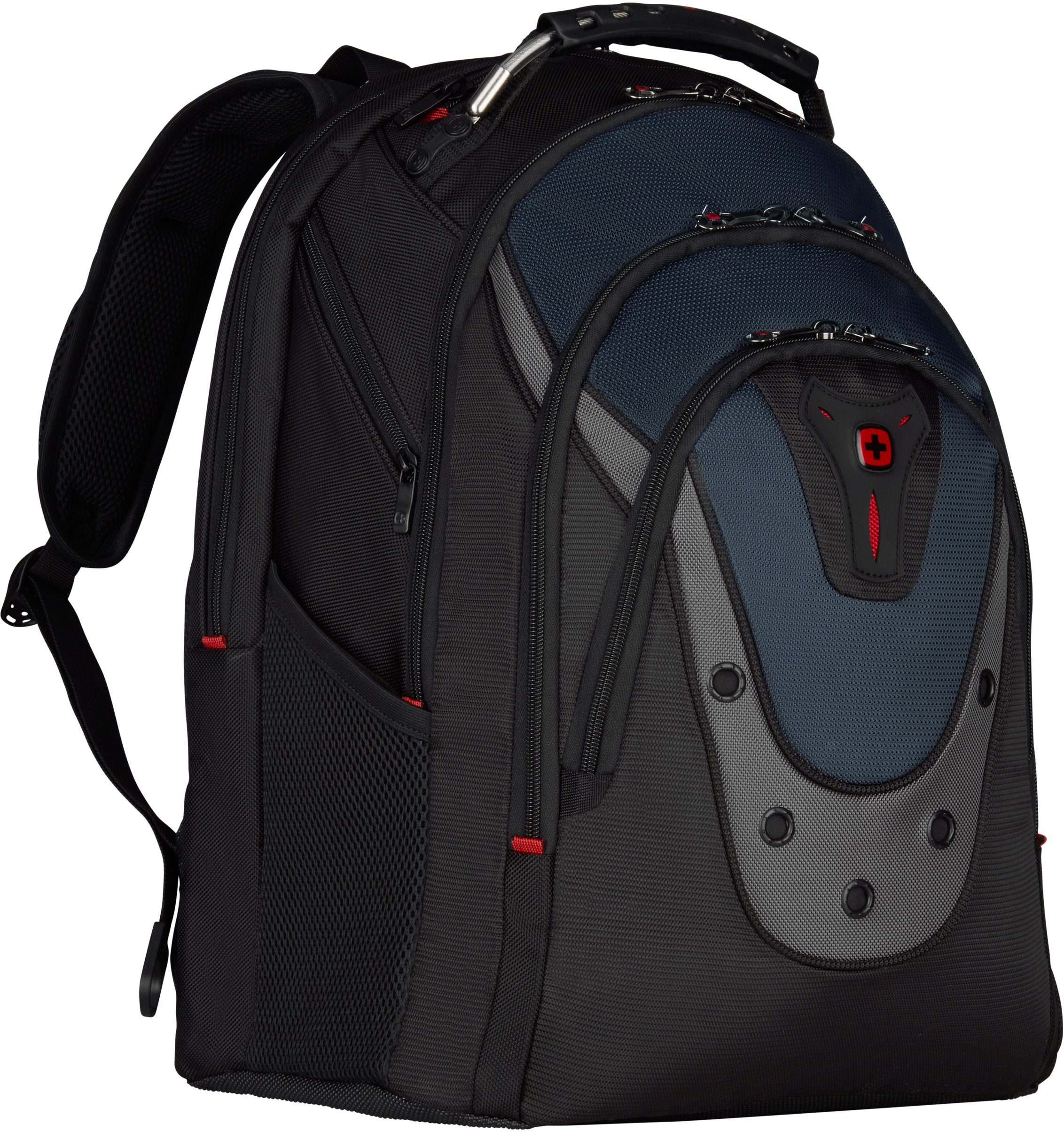 Wenger Laptoprucksack Ibex, schwarz/blau, für Laptops bis 17 Zoll