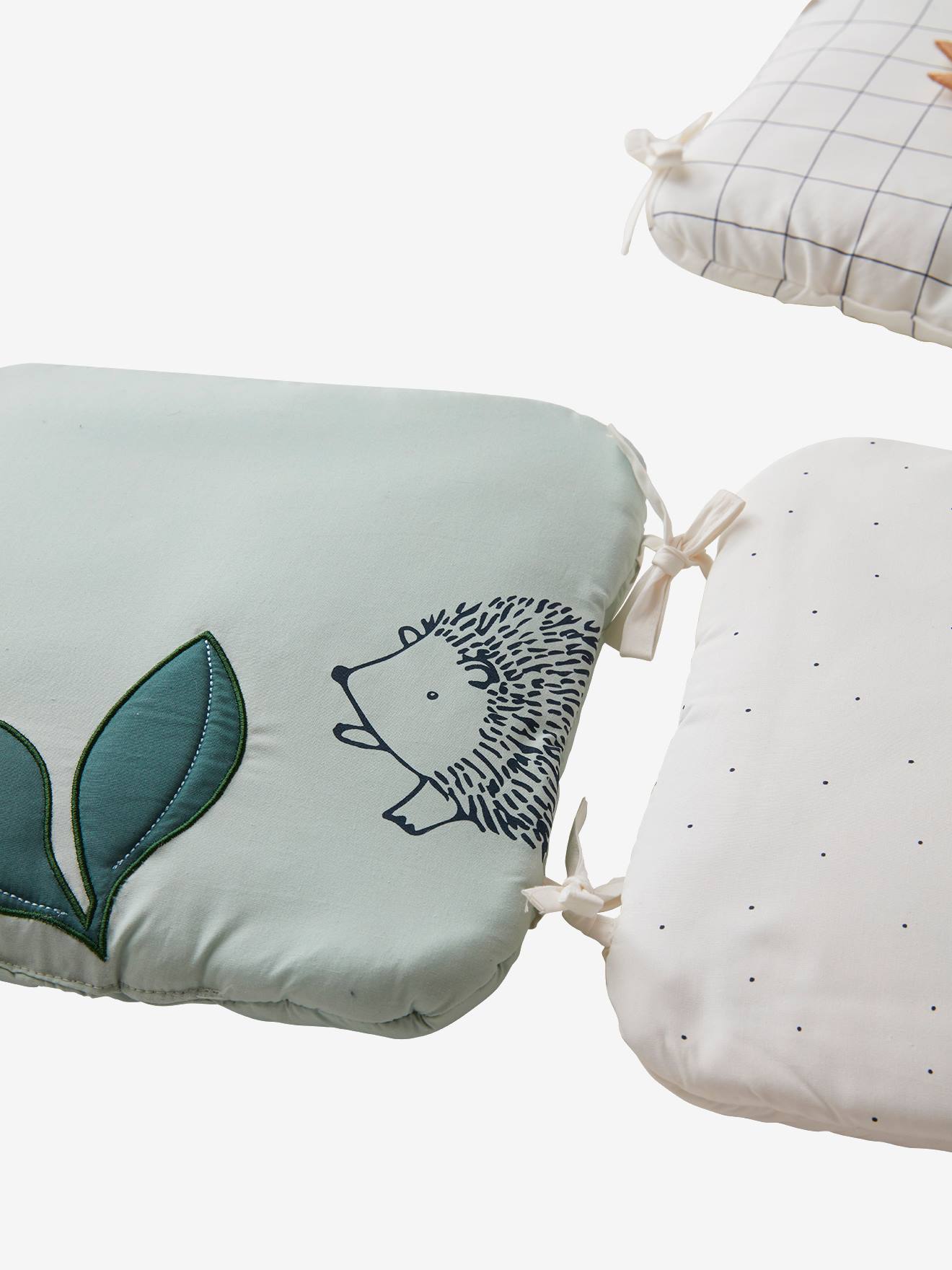 Vertbaudet Bio-Kollektion: Baby Bettumrandung LOVELY NATURE - wollweiß/mehrfarbig