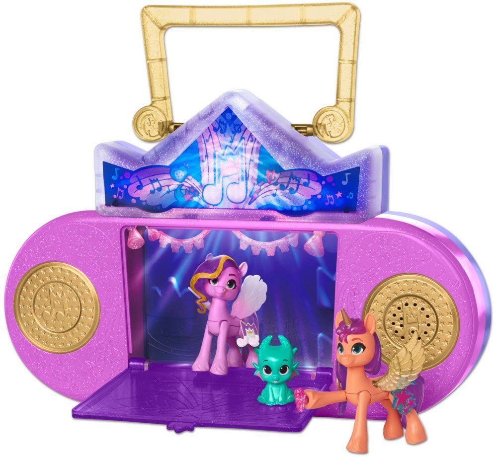 Hasbro Spielwelt My Little Pony Zaubermelodie Radio, mit Spielfiguren Sunny, Pipp und Sparky