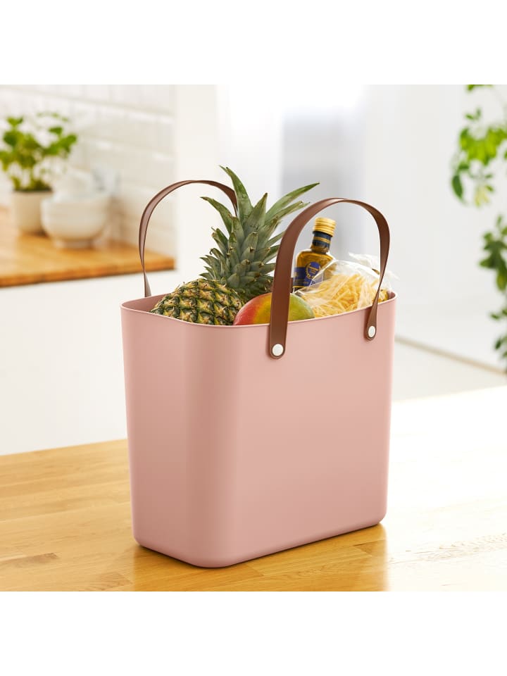 Rotho Albula Einkaufskorb 25l, Kunststoff (PP recycelt) in Linnea pink ged. günstig kaufen onesize