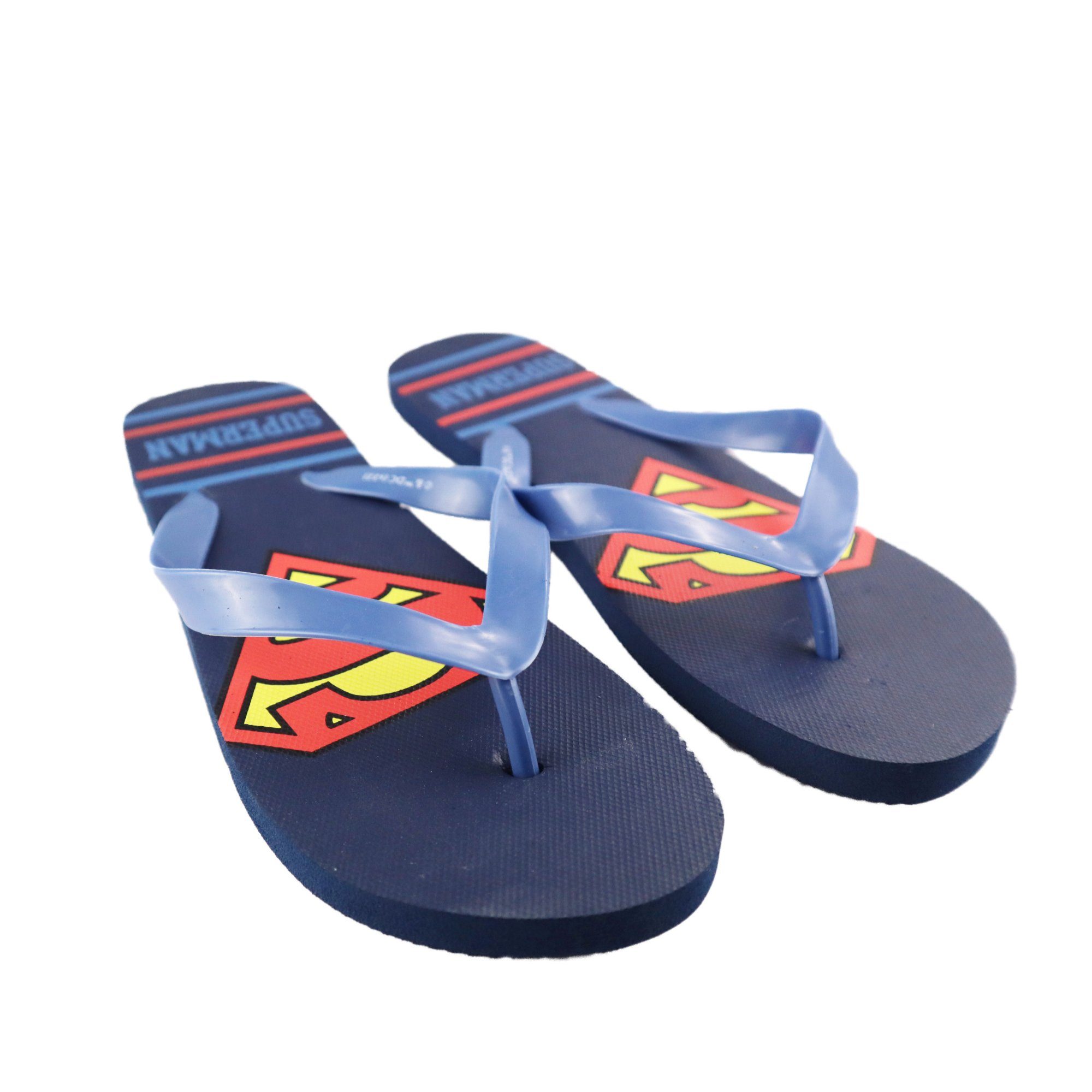 DC Comics Superman Herren Flip Flops Zehentrenner Gr. 40 bis 45