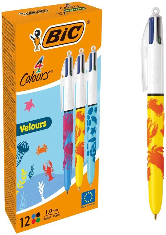 BIC 4 Colours Kugelschreiber Farbig sortiert 12 Stück