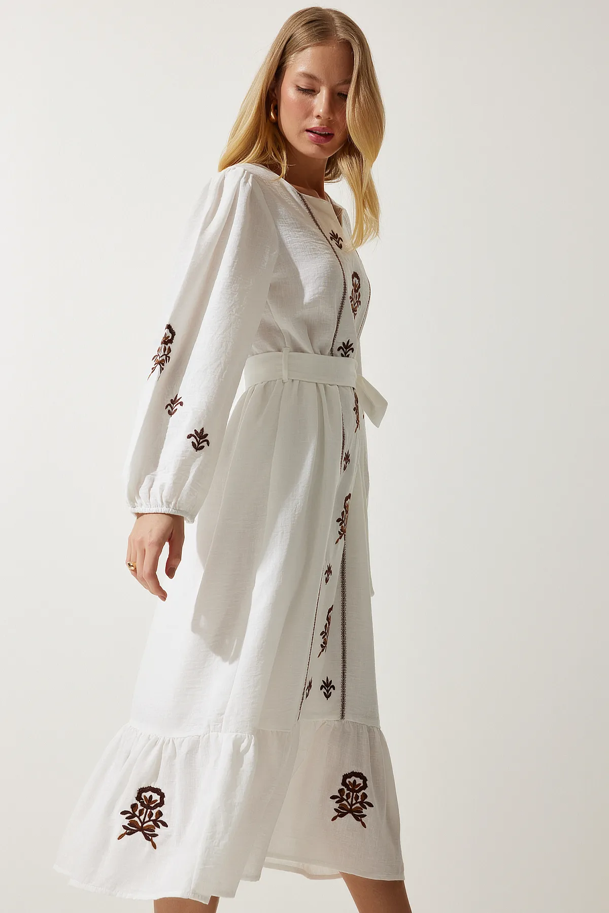 Happiness İstanbul  Kleid - Ecru - A-Linie