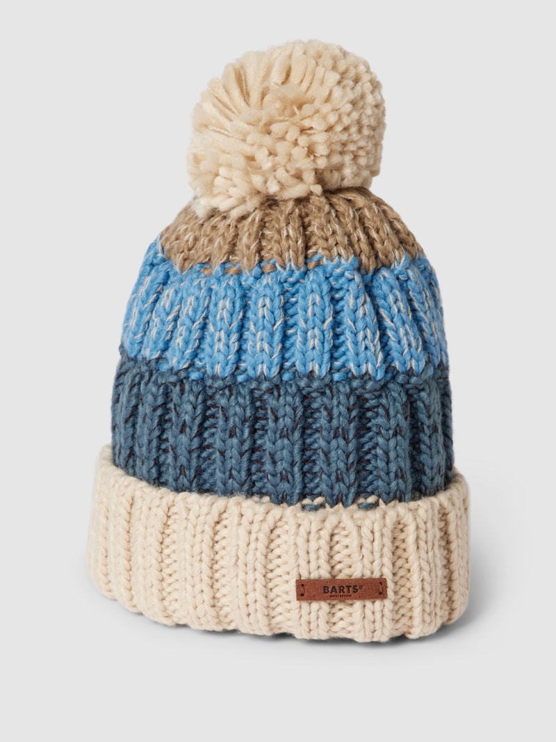 Mütze mit Allover-Muster Modell 'WILHELM' in beige