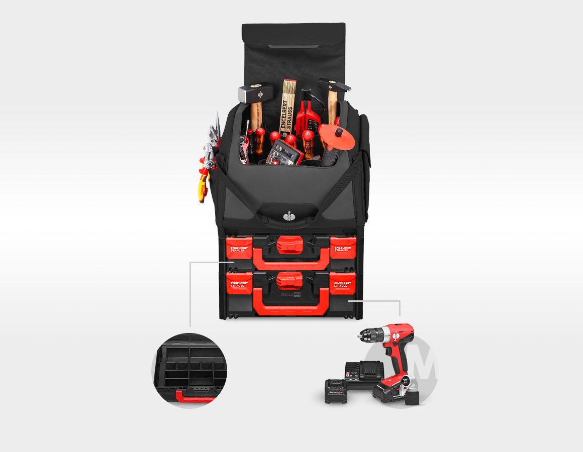 Werkzeug-Set Elektro + 18,0 V Akku-Multi-Schrauber