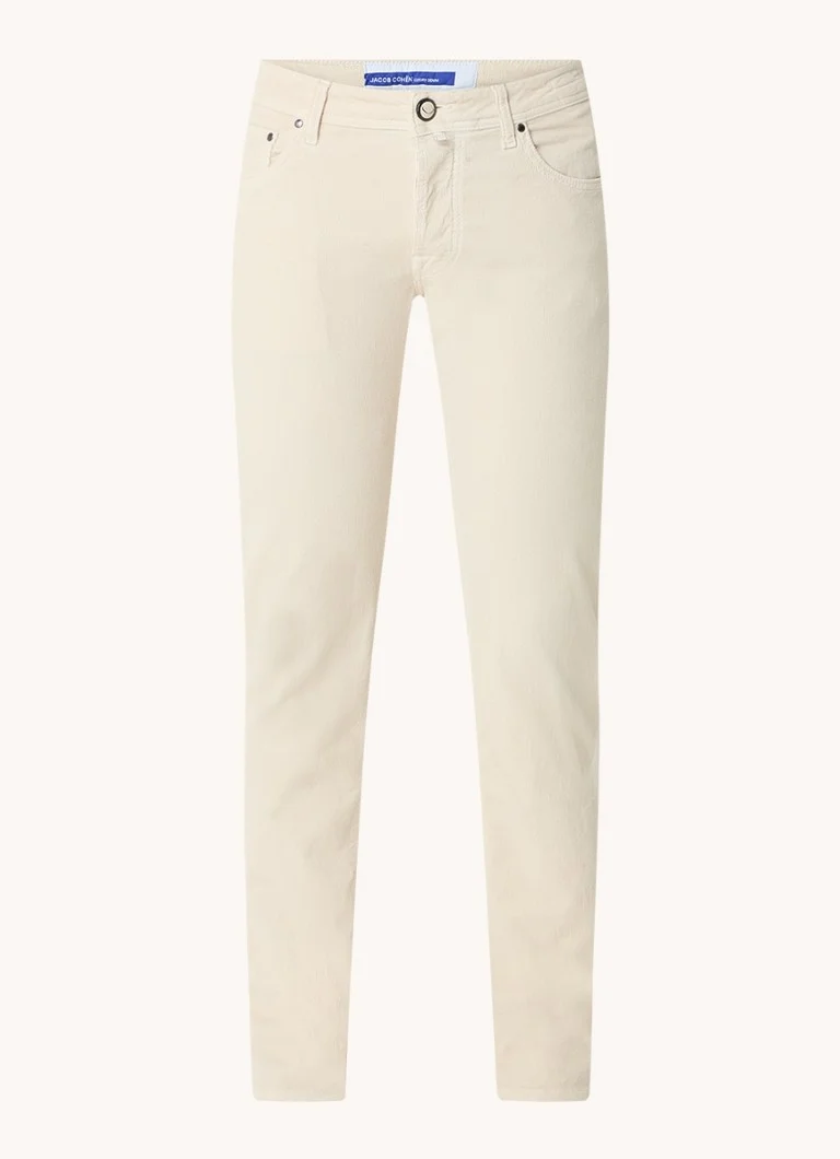 Pantaloni Jacob Cohen Nick din catifea reiată slim fit cu buzunare laterale