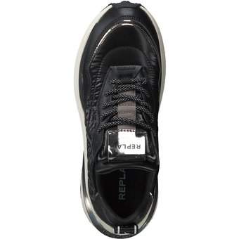 Replay Athena Quilt Sneaker in schwarz