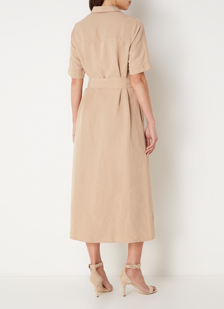 Gerard Darel  Estille maxi blousejurk met strikceintuur