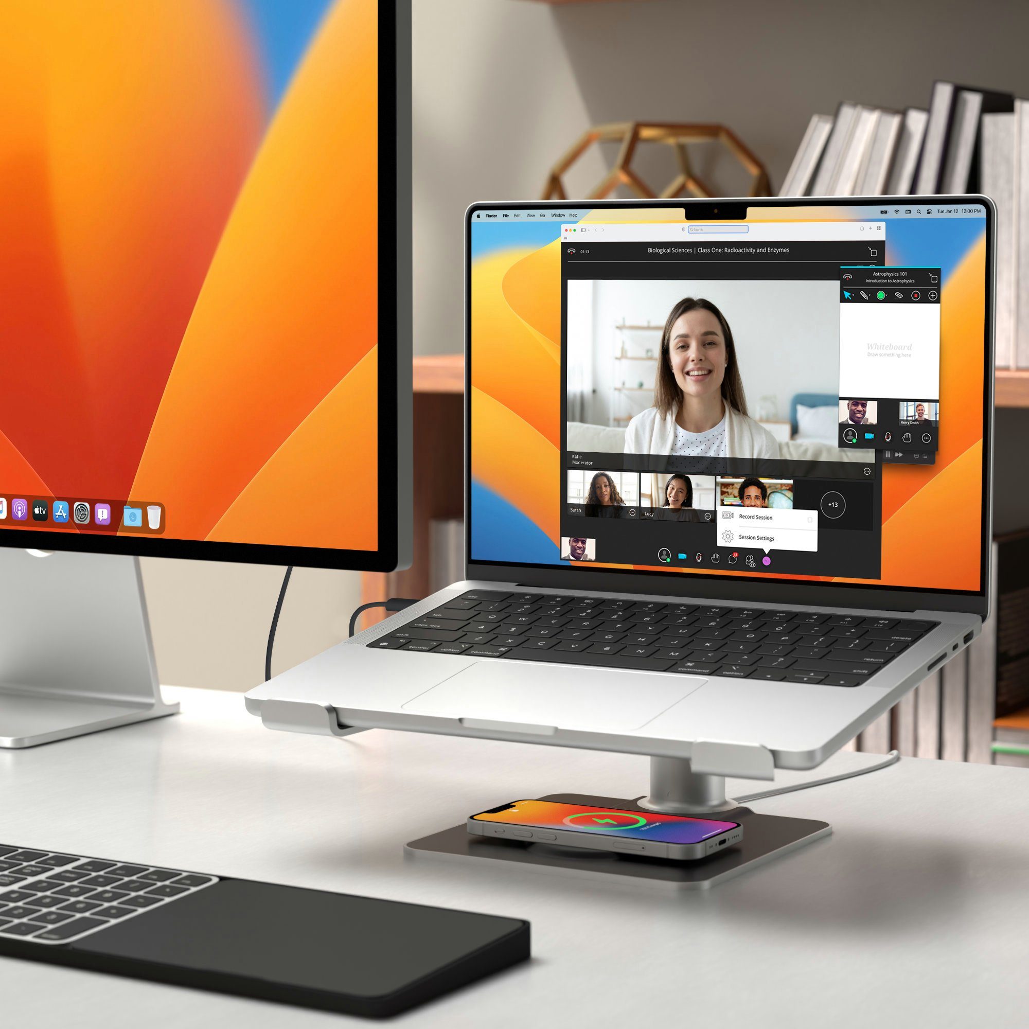 Twelve South HiRise Pro - Verstellbarer MacBook Ständer mit MagSafe Ladeschale Laptop-Ständer
