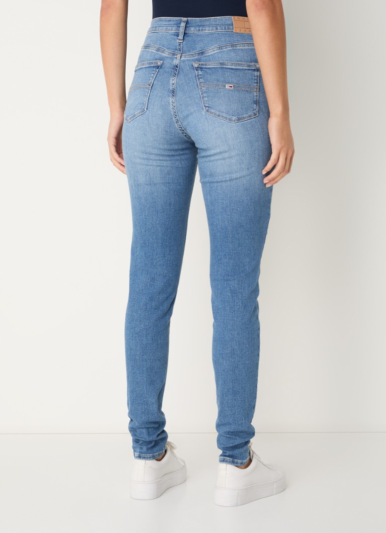 Blugi skinny Tommy Hilfiger Nora cu talie medie, spălare deschisă