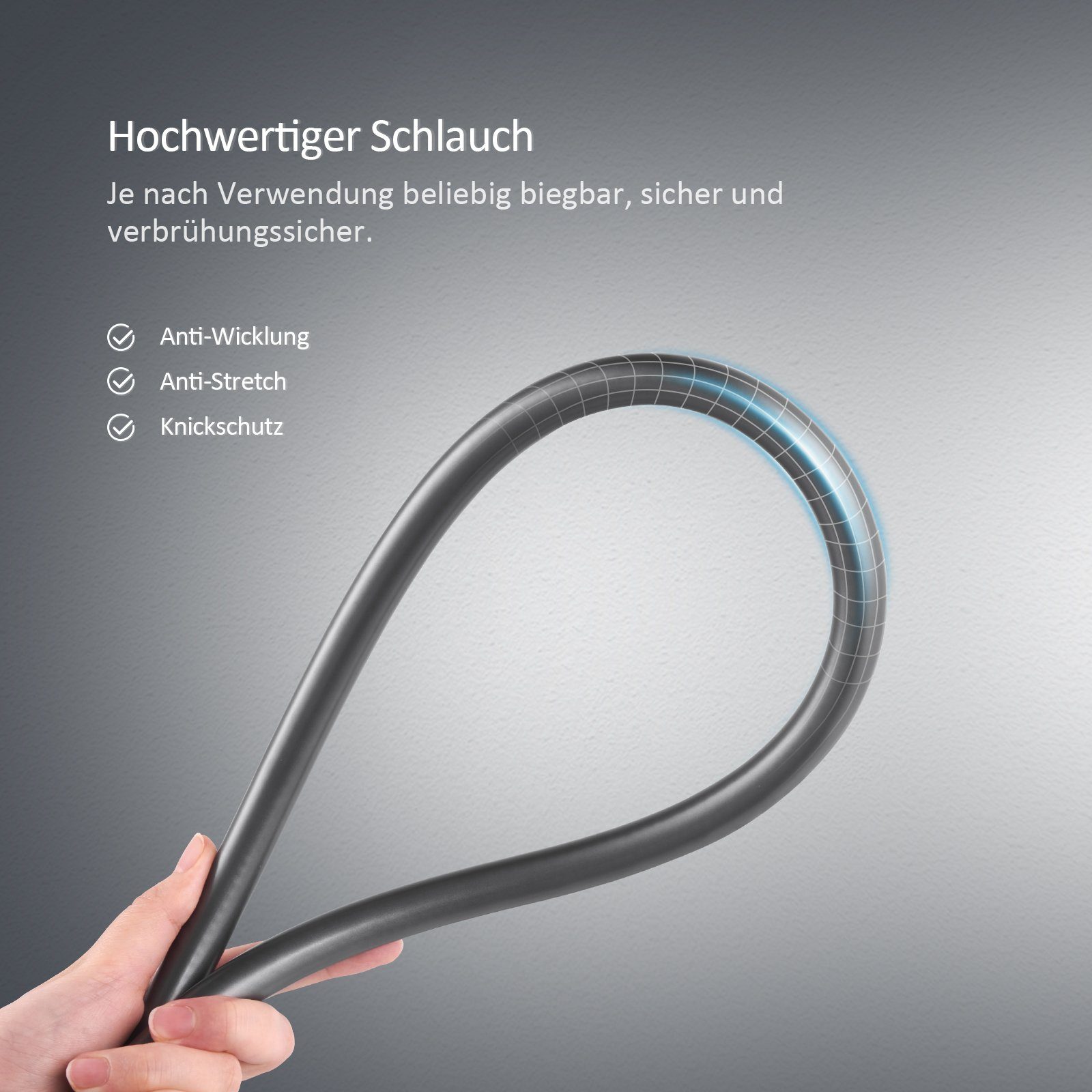 EMKE Duschsystem Duschsystem mit Thermostat Glasablage, Handbrause, 3 Strahlart(en), 45cm Thermostatische Platte,Regendusche mit Armatur