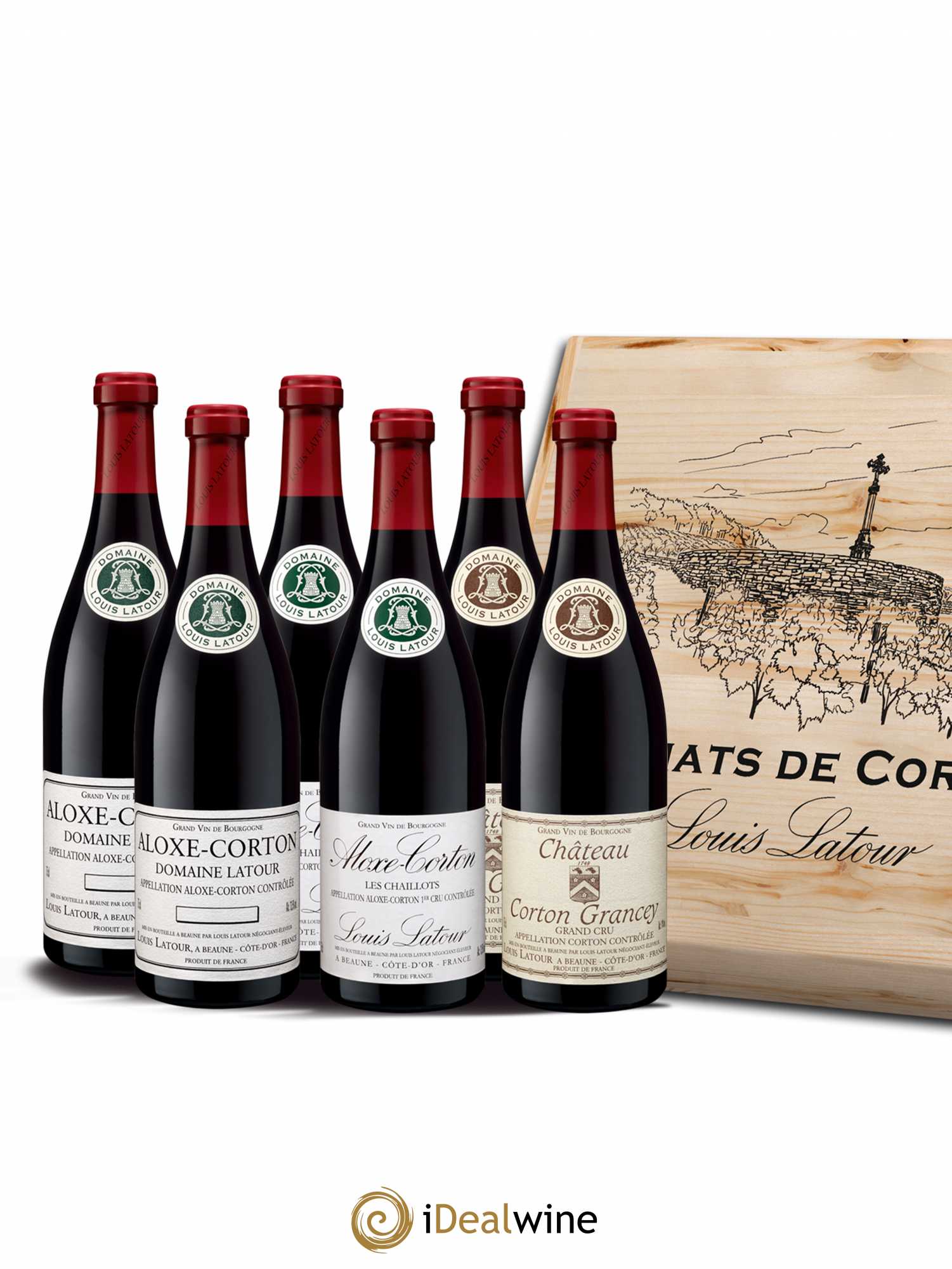 Aloxe-Corton Caisse Découverte 1er Cru et Grand Cru Louis Latour  2019 - Lot de 6 Bouteilles