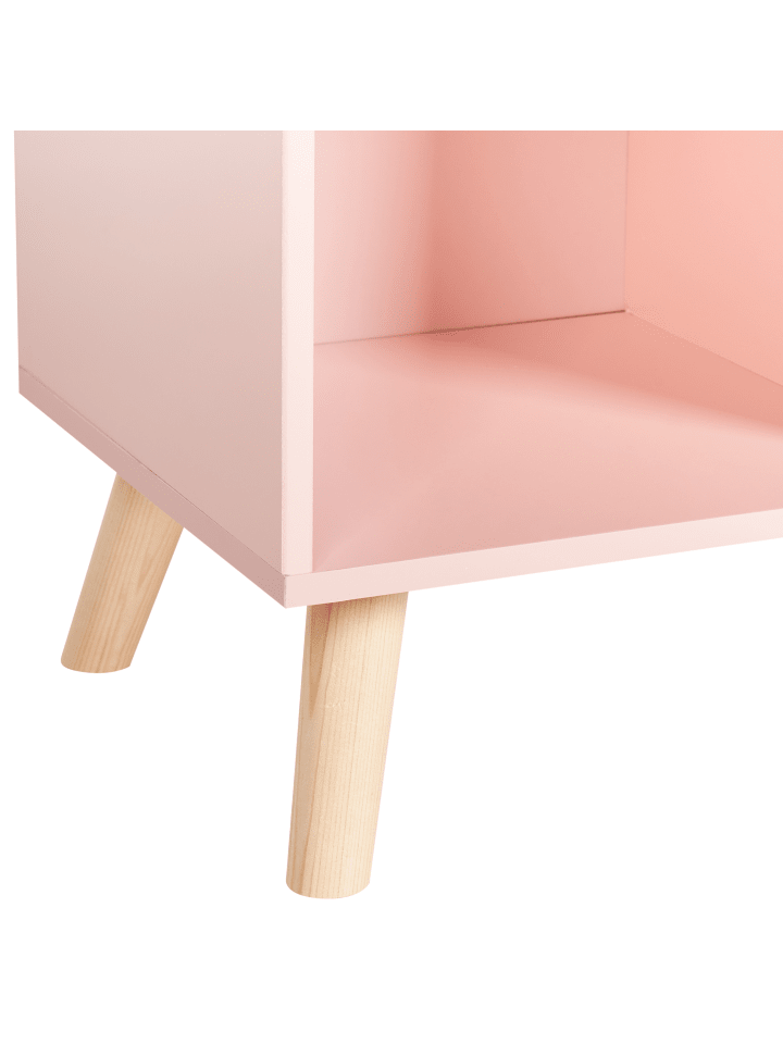 Beliani Bücherregal LILOET in Rosa/Heller Holzfarbton - (W) 60 x (H) 102 x (L) 30 cm günstig kaufen onesize