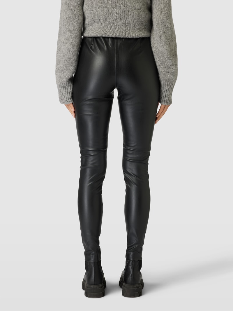 Leggings in Leder-Optik Modell 'Comano' in schwarz
