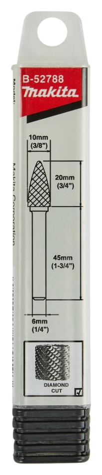 Makita Accessories B-52788 HM glodalica 6mm Arc sa okruglom glavom za nehrđajući čelik
