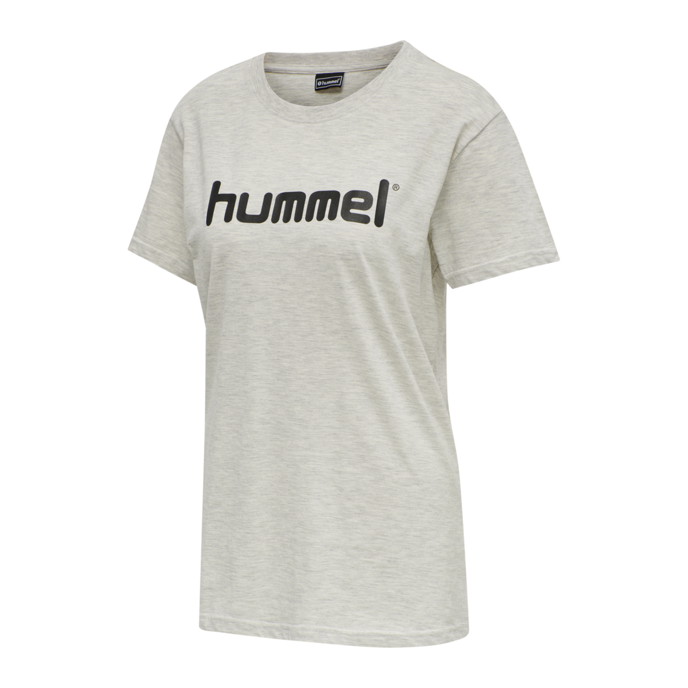 Hummel Cotton T-Shirt Logo Damen Beige F9158