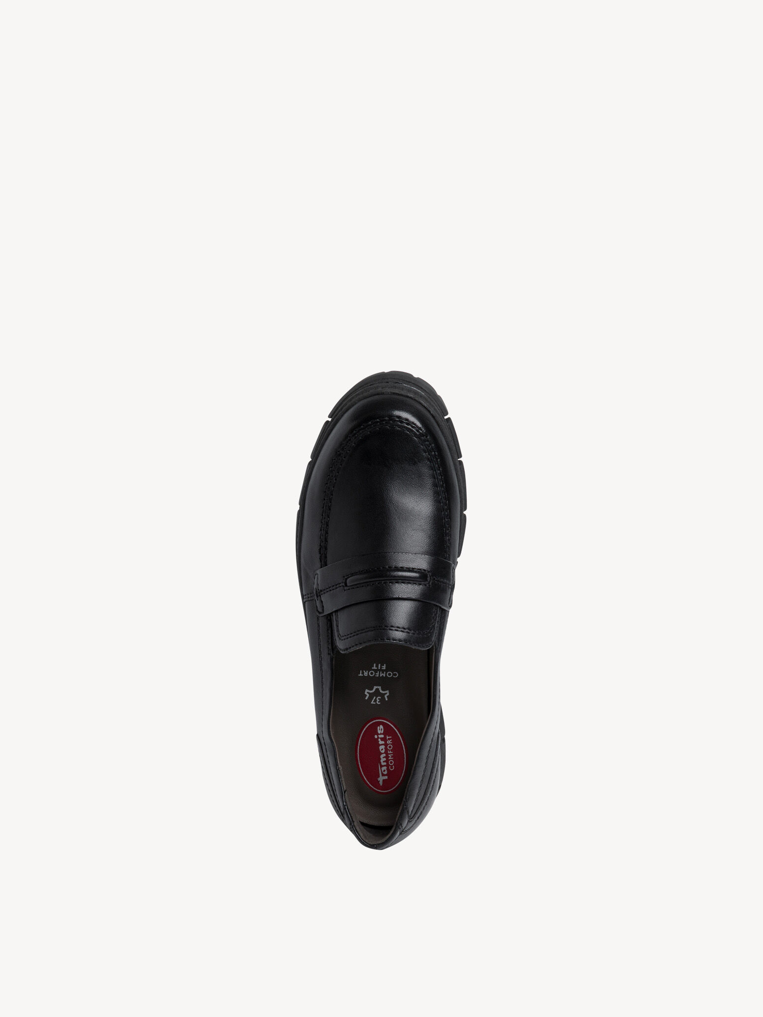 Slipper en cuir - noir