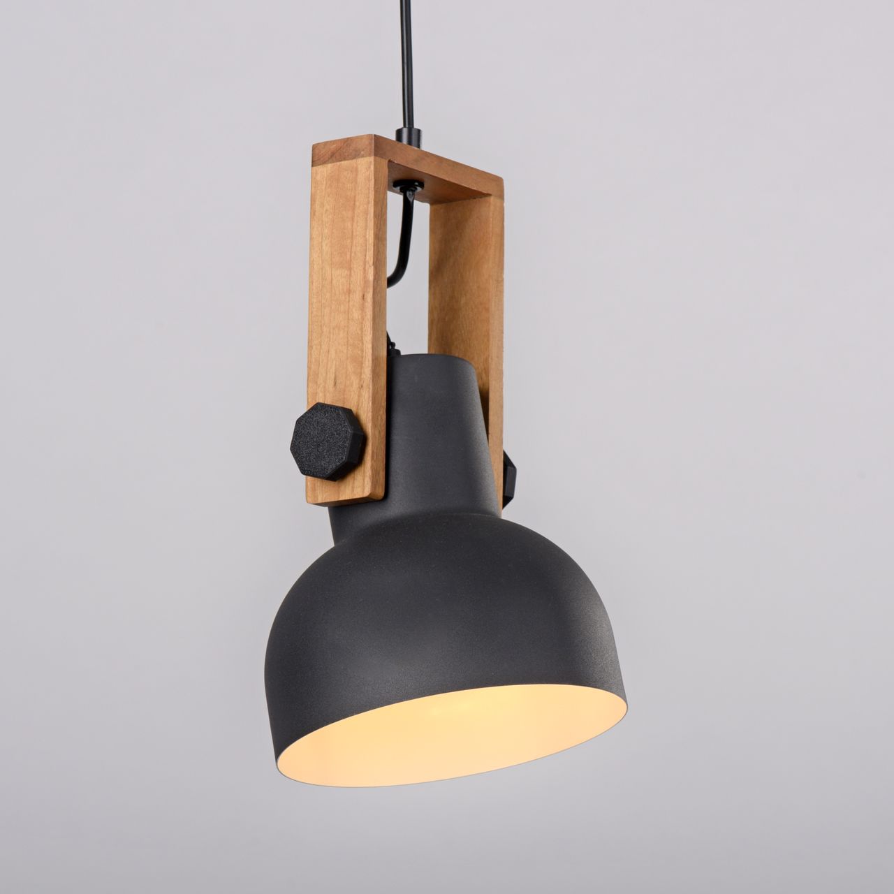 JUST LIGHT Pendelleuchte CUP 2.0, 1xE27 max. 60Watt exkl., höhenverstellbar, IP20, Schwarz