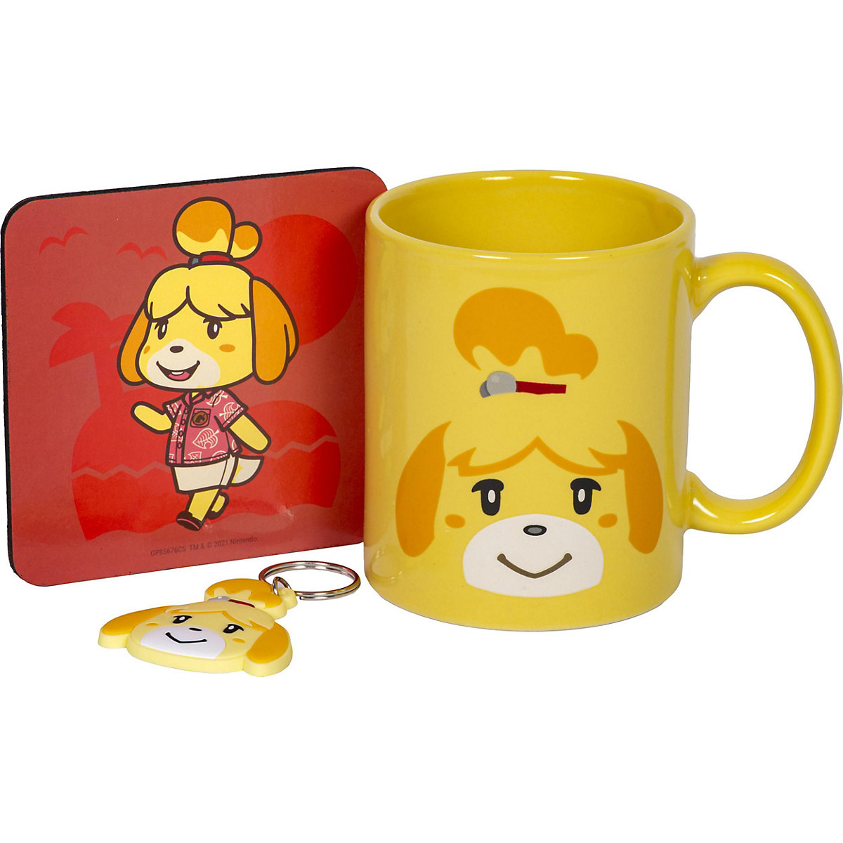 Geschenkset Tasse Animal Crossing Isabelle, 3-tlg.