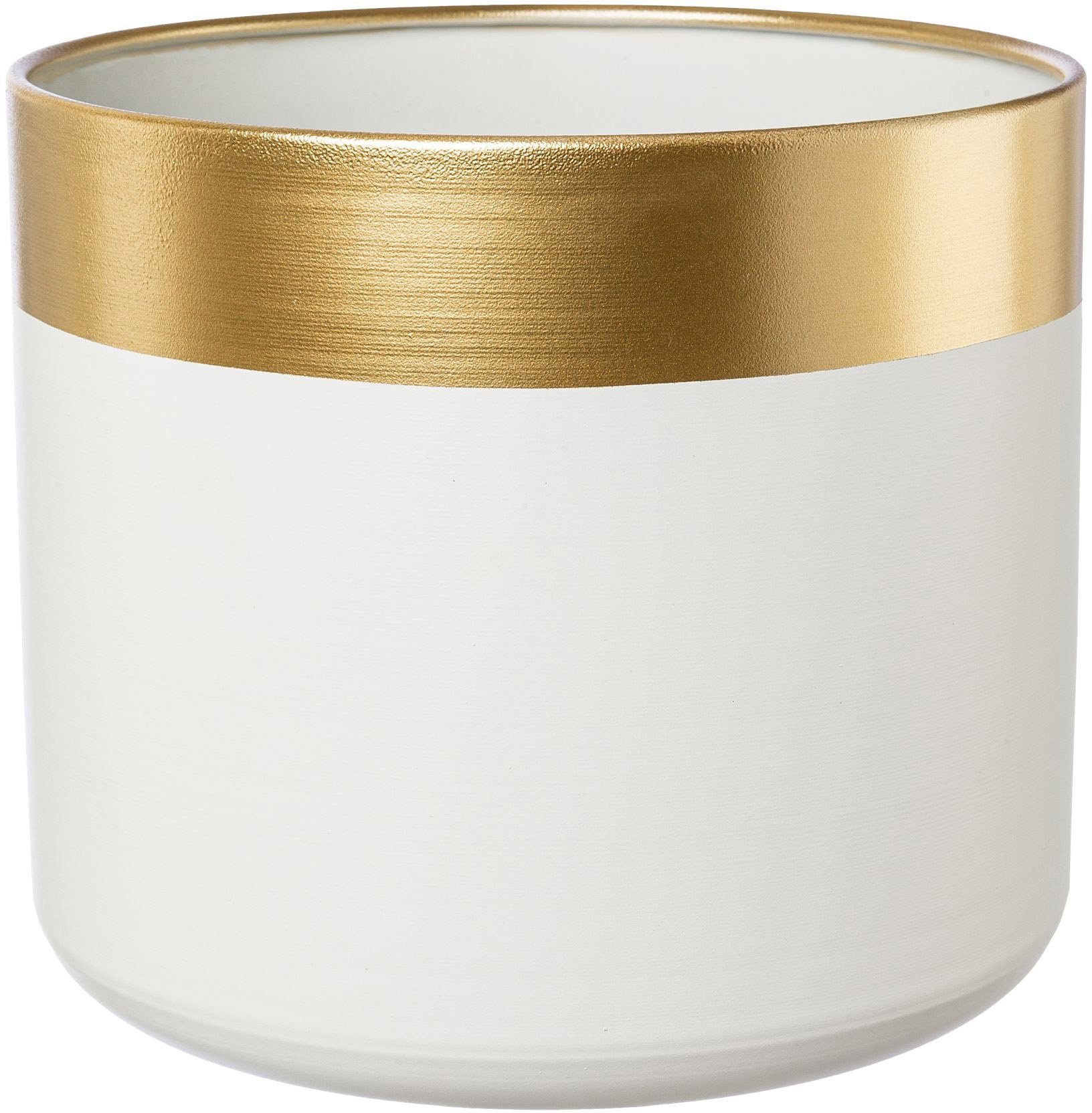 Creativ deco Übertopf Golden Winter, Weihnachtsdeko (Set, 3 St), im zweifarbigen Design