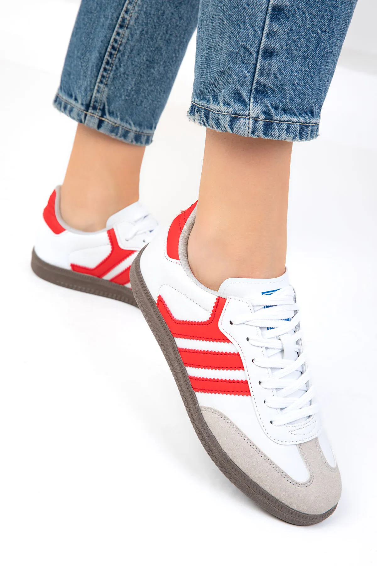 SOHO  Weiß-Roter Unisex Sneaker 18880