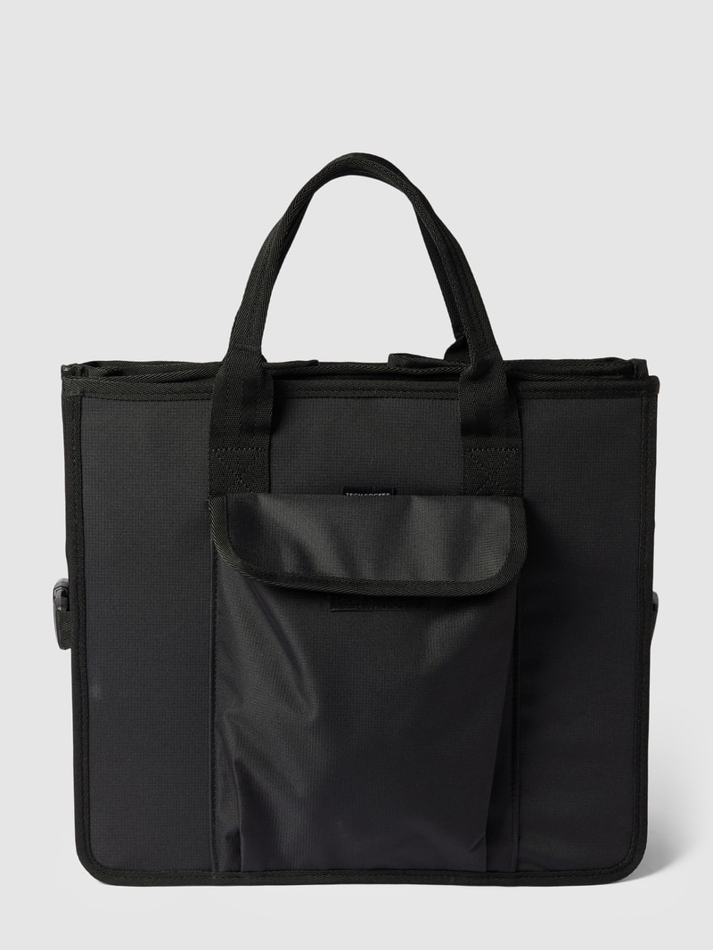 Tasche mit Label-Print in schwarz