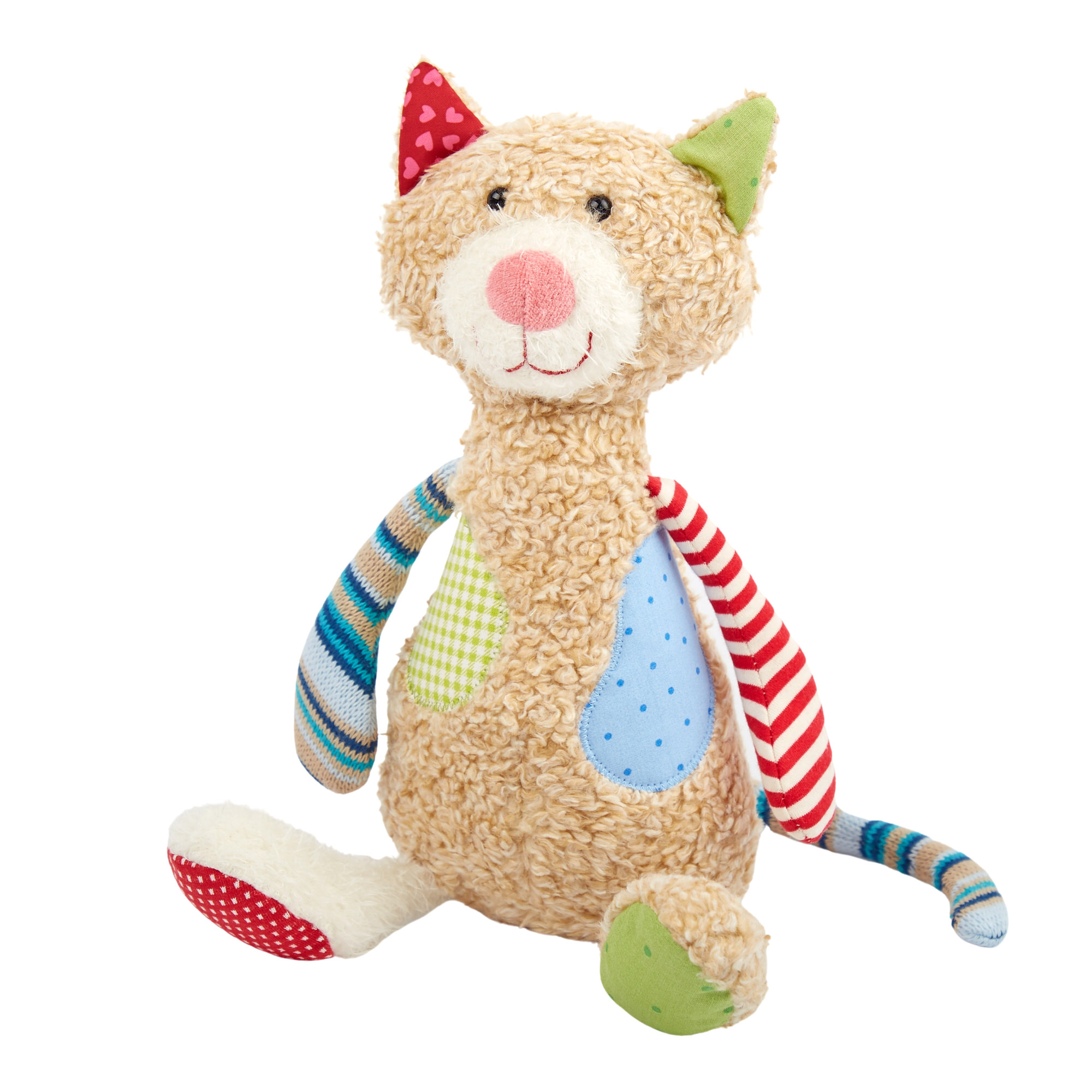 Kuscheltier Katze im Patchworkstyle