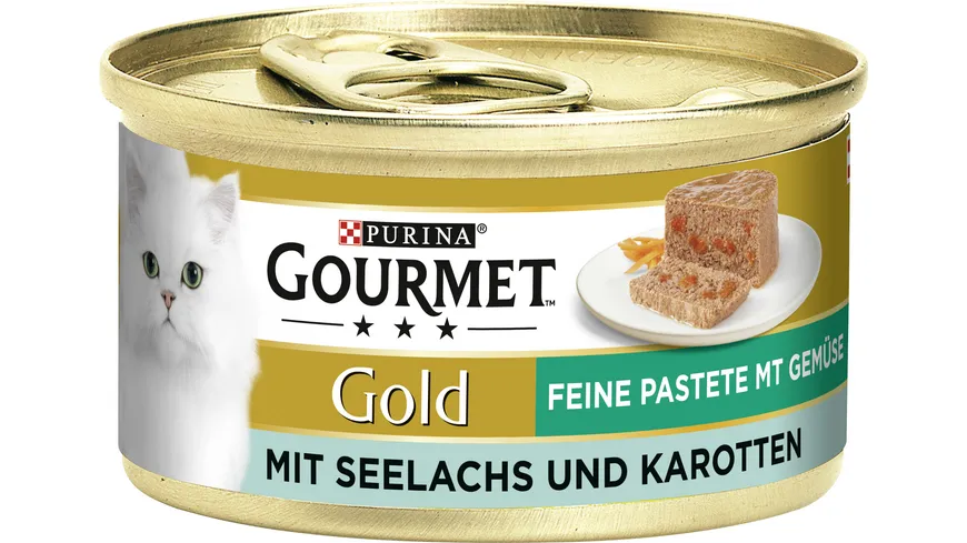PURINA GOURMET Gold Feine Pastete mit Seelachs & Karotten 85 g