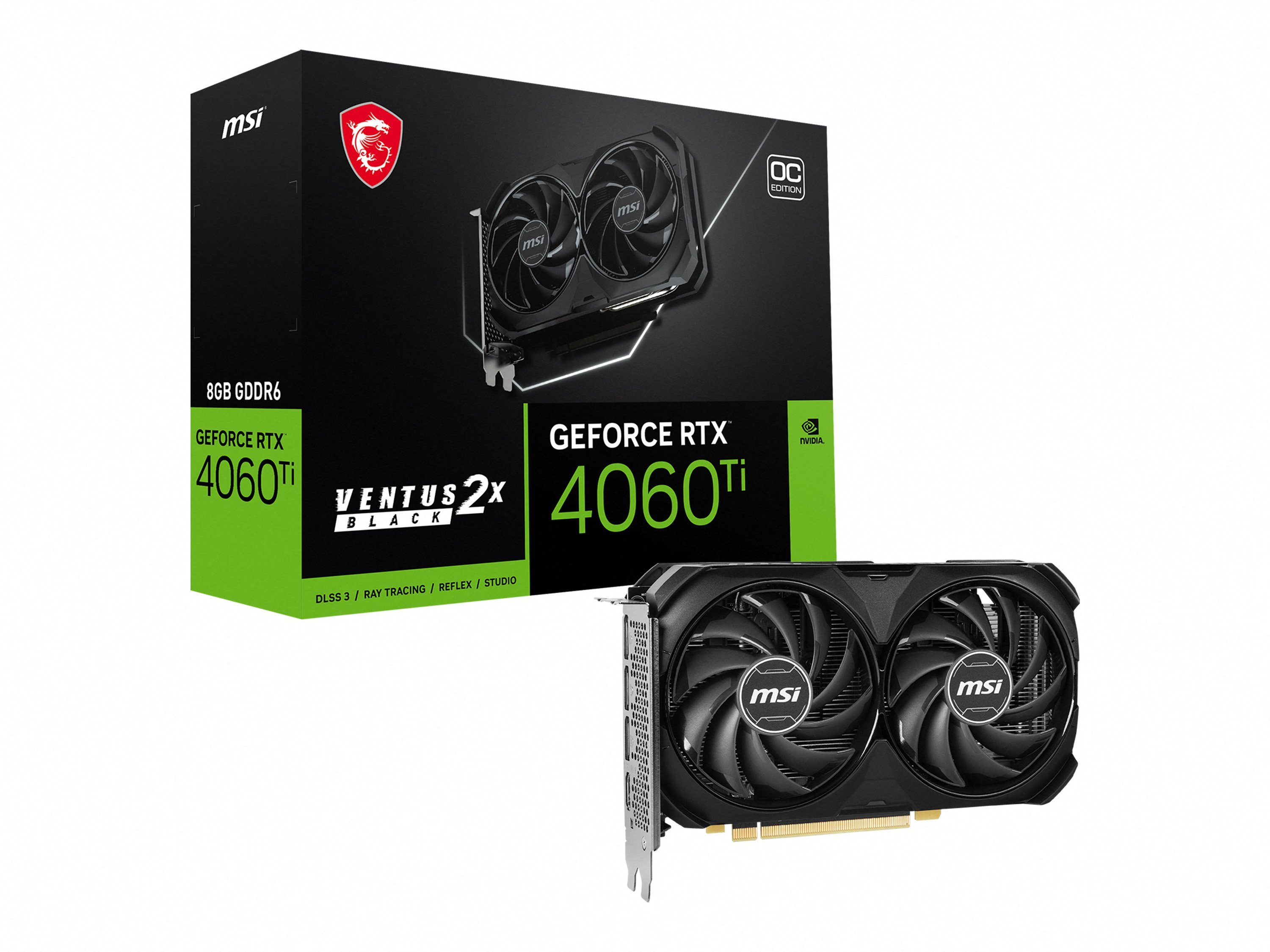 MSI RTX 4060 Ti Ventus 2X OC Grafikkarte (8 GB, GDDR6)