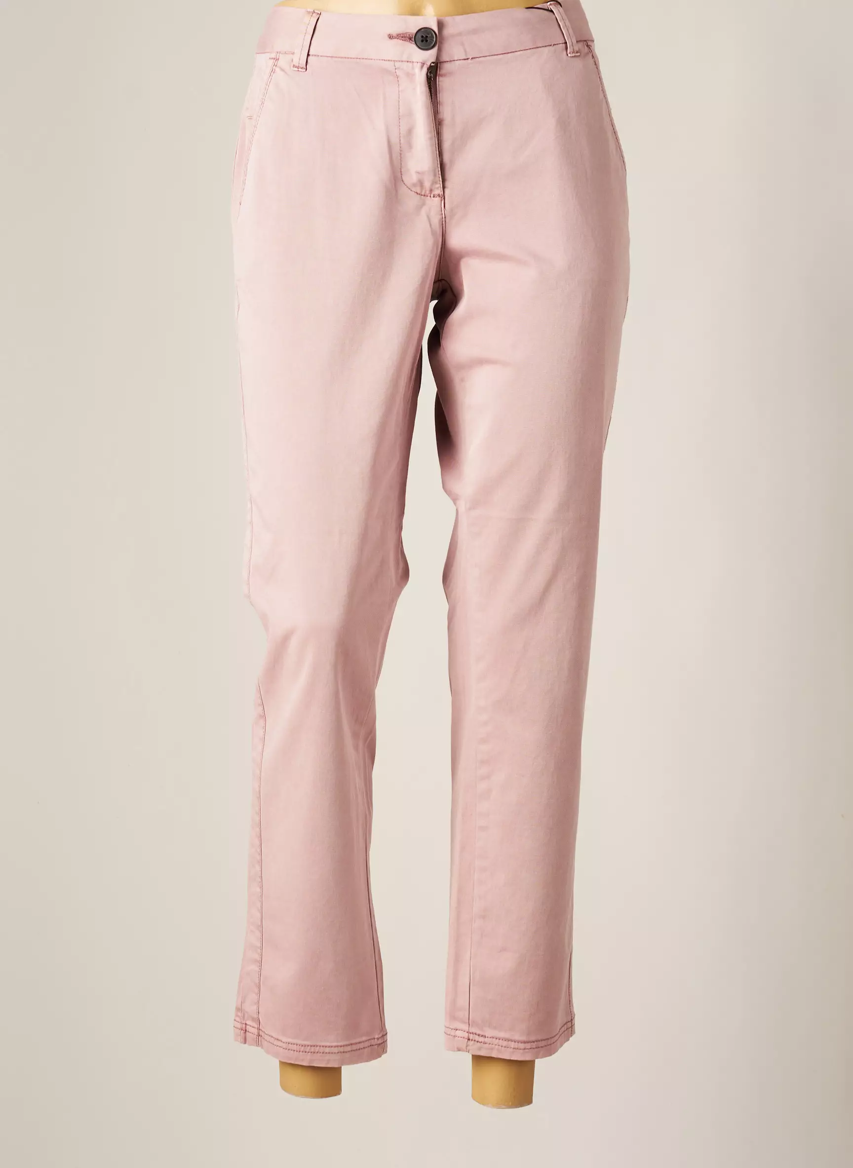 Wmn Pantalons Chino Femme couleur rose