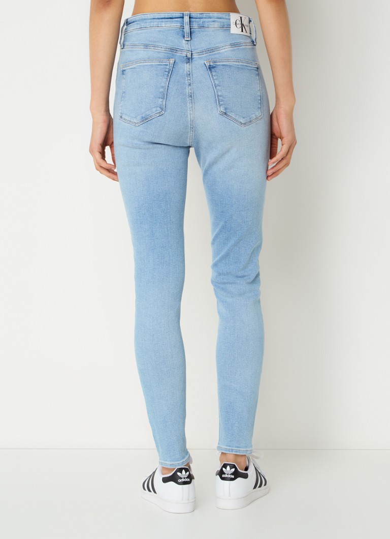 Jeans skinny a vita alta Calvin Klein, lavaggio chiaro