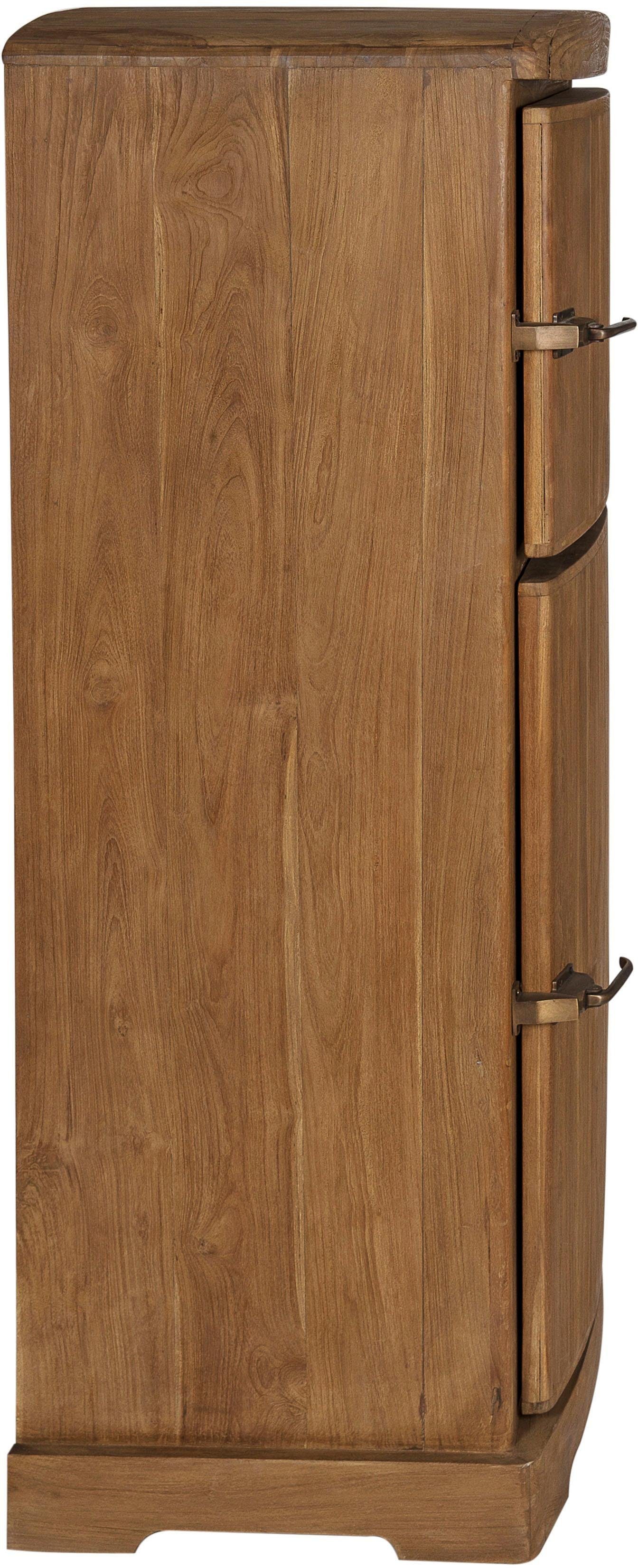 SIT Barschrank Seadrift recyceltes Teak-Altholz in Kühlschrankoptik, Breite 154 cm, Vintage