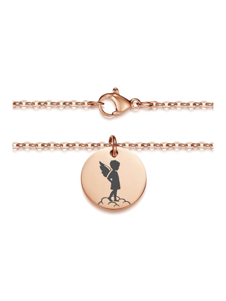 SILBERKETTEN-STORE Halskette mit Anhänger ENGEL - Edelstahl, rosé günstig kaufen