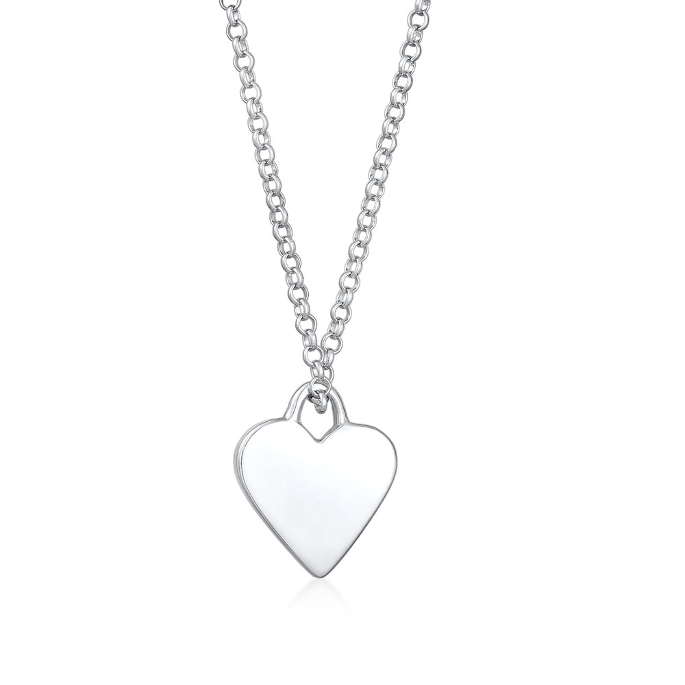 Elli Elli Collier Femmes plaquette cœur pendentif en filigrane en argent sterling 925 Bijoux